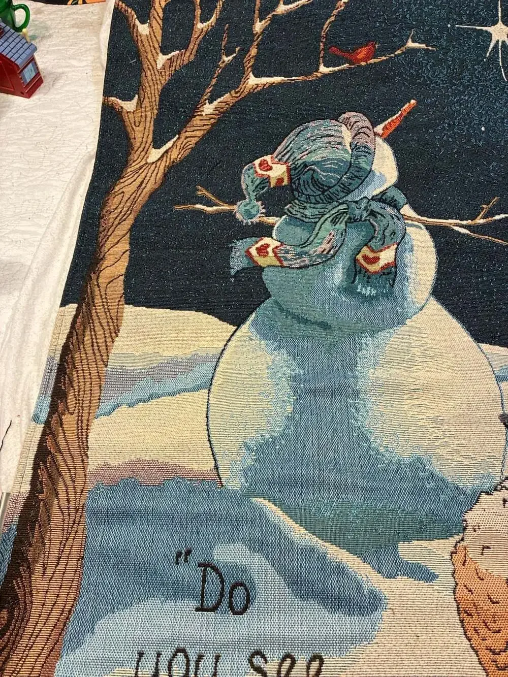 Sandi Gore Evans Do You See What I See Christmas Wall Hanging Tapestry
